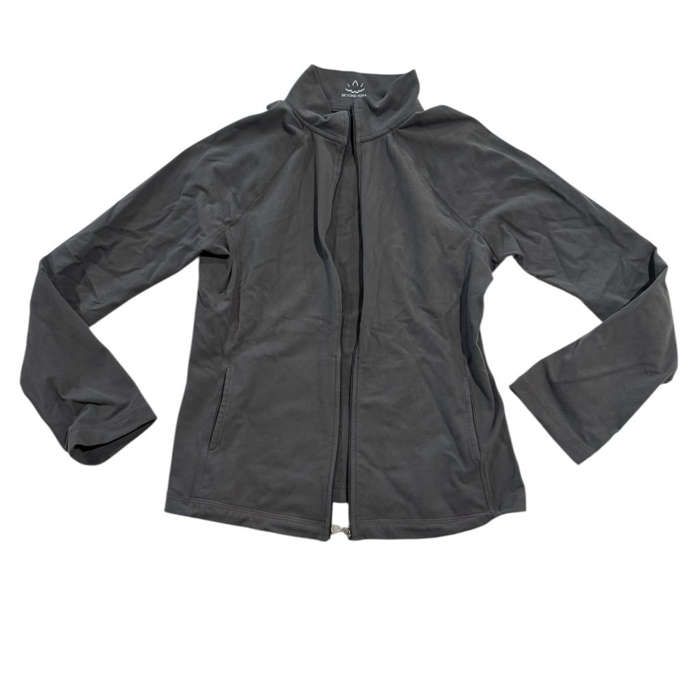 Beyond Yoga Charcoal Gray Jacket & Yoga Pants Set SO5076 - Picture 3 of 8